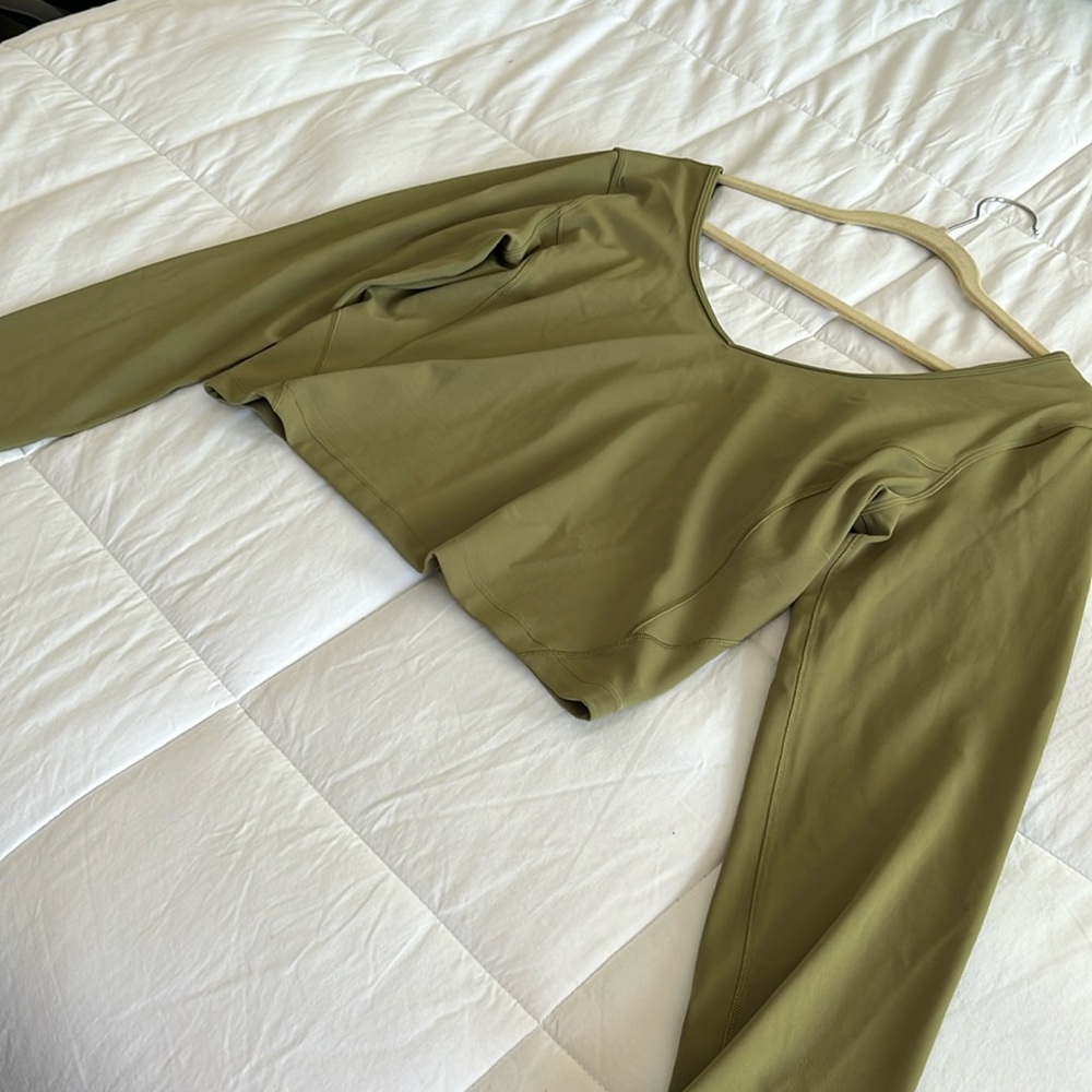 Lululemon Olive Green Crop Top